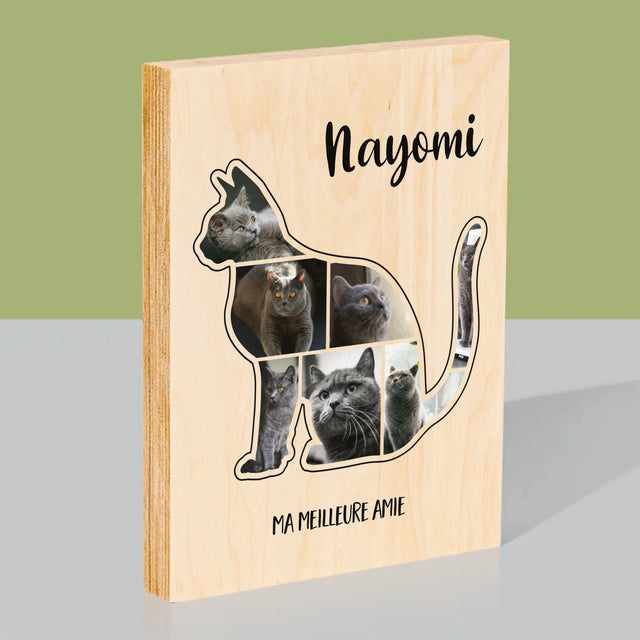Forme Des Photos: Chat Le Meilleur Ami - Impression Sur Bois