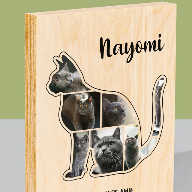 Forme Des Photos: Chat Le Meilleur Ami - Impression Sur Bois