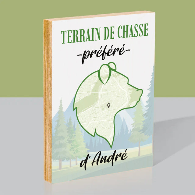 Le Plan De Ville: Terrain De Chasse Préféré - Impression Sur Bois