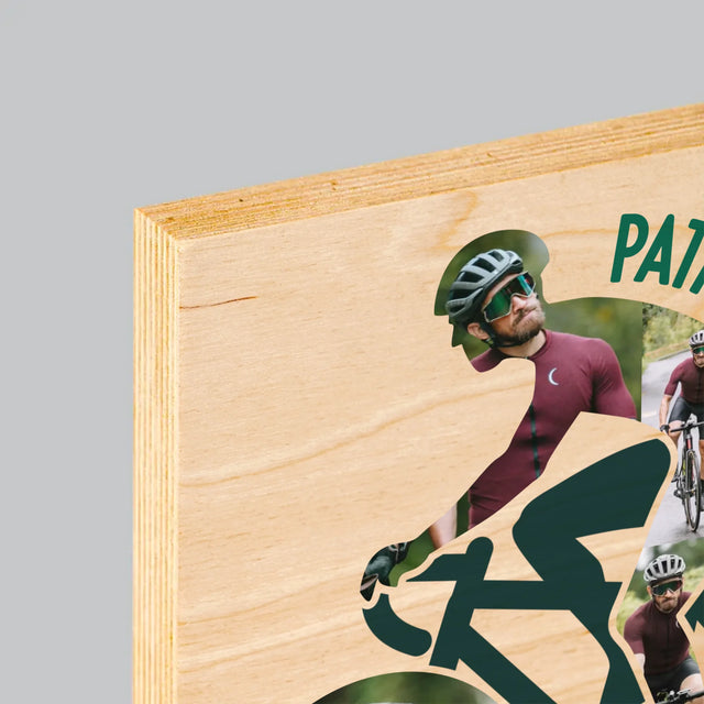 Forme Des Photos: La Vie Est Meilleure À Vélo - Impression Sur Bois
