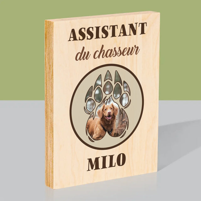 Forme Des Photos: Assistant Du Chasseur - Impression Sur Bois