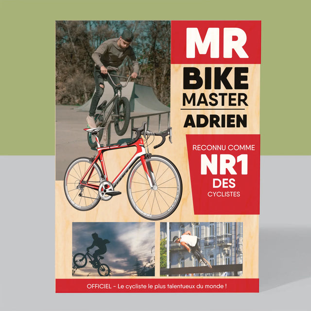 La Couverture De Magazine: Mr Bike Master - Impression Sur Bois