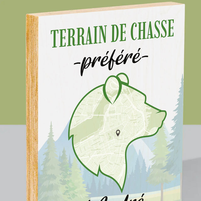 Le Plan De Ville: Terrain De Chasse Préféré - Impression Sur Bois
