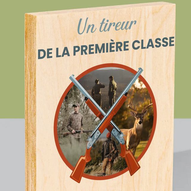 Le Collage Photo: Un Tireur De La Première Classe - Impression Sur Bois