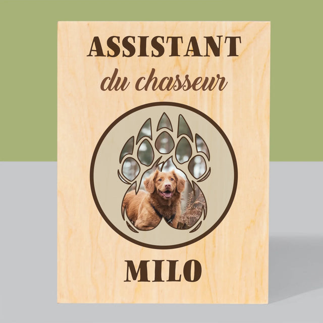 Forme Des Photos: Assistant Du Chasseur - Impression Sur Bois