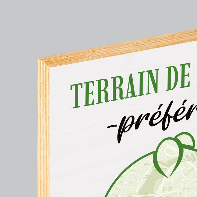 Le Plan De Ville: Terrain De Chasse Préféré - Impression Sur Bois