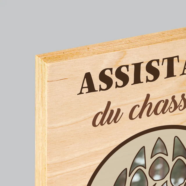 Forme Des Photos: Assistant Du Chasseur - Impression Sur Bois