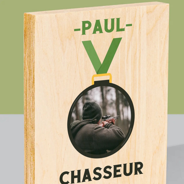 La Photo Et Un Texte: Chasseur En Or - Impression Sur Bois