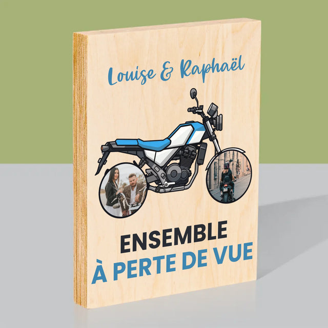 Le Collage Photo: Ensemble À Perte De Vue - Impression Sur Bois