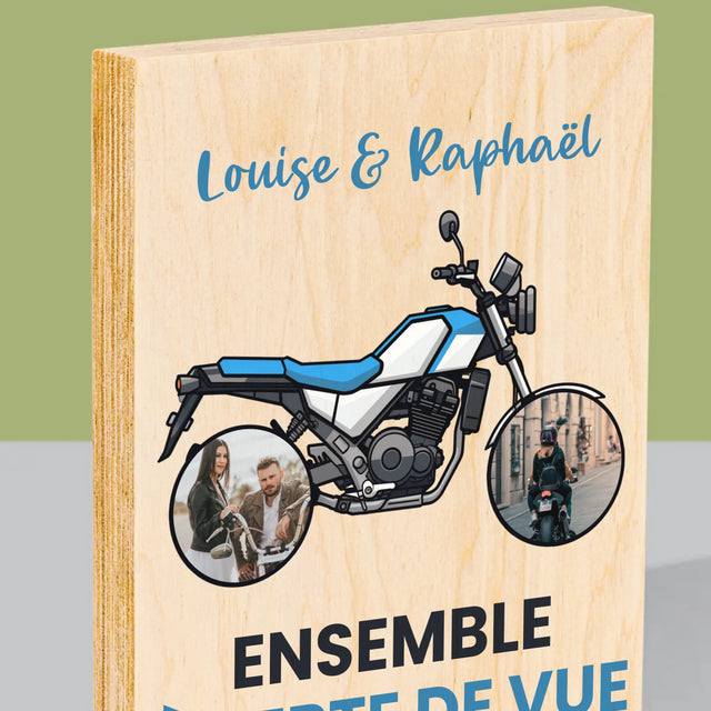 Le Collage Photo: Ensemble À Perte De Vue - Impression Sur Bois