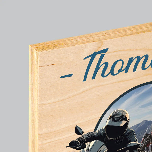 La Photo Et Un Texte: Le Plus Rapide Dans La Ville - Impression Sur Bois