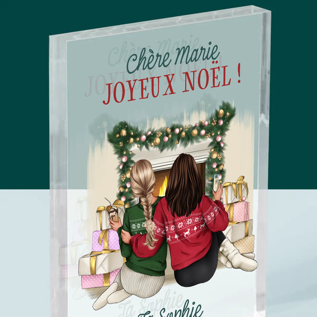La Création Du Personnage: Amies De Noël - Bloc Acrylique