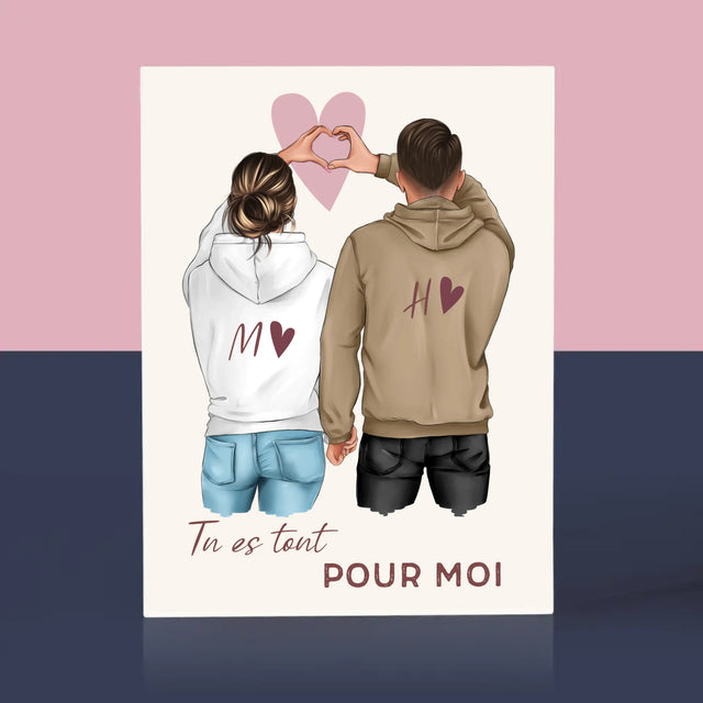 La Création Du Personnage: Couple Cœur - Bloc Acrylique