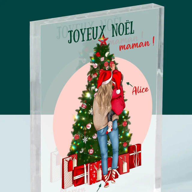 La Création Du Personnage: Joyeux Noël Maman - Bloc Acrylique