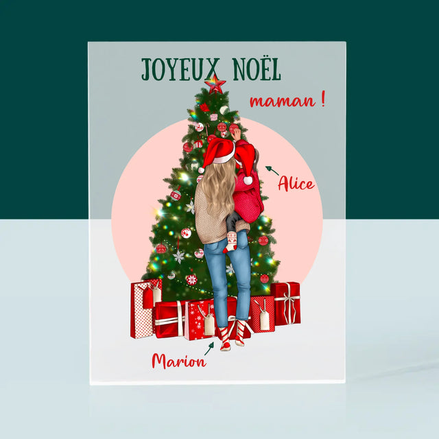 La Création Du Personnage: Joyeux Noël Maman - Bloc Acrylique