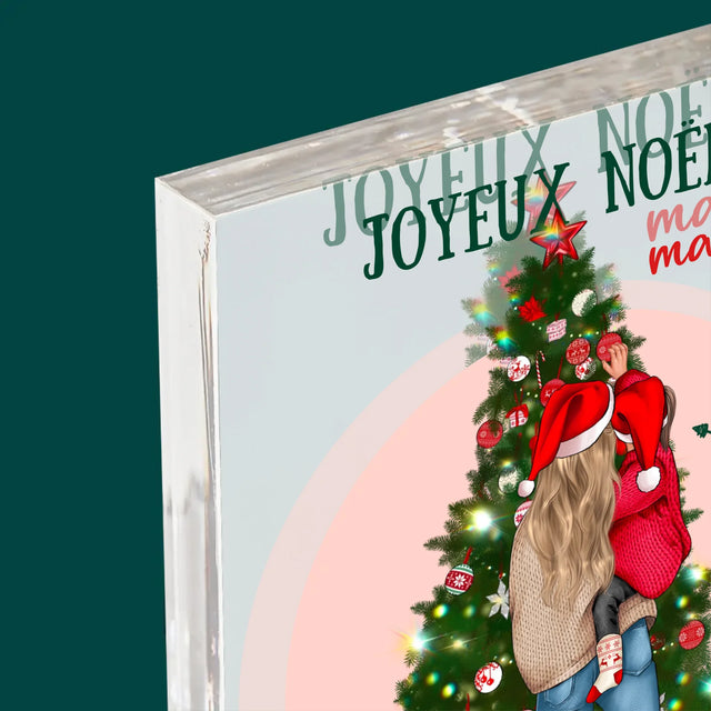 La Création Du Personnage: Joyeux Noël Maman - Bloc Acrylique