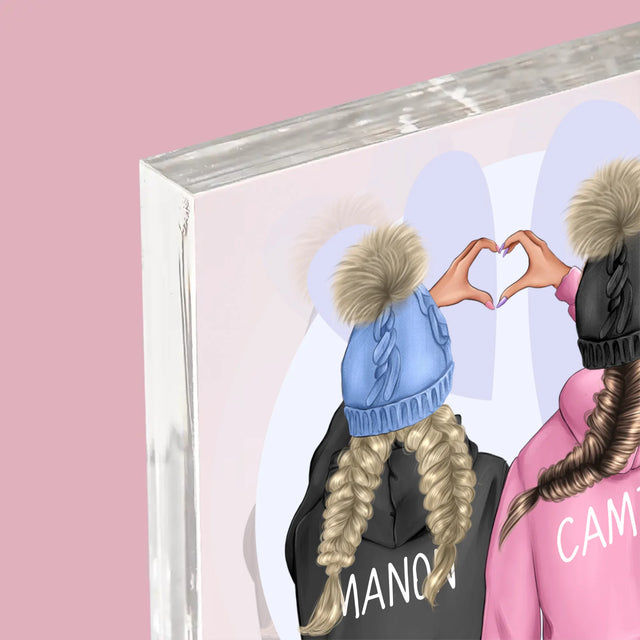 La Création Du Personnage: Amies De L'Hiver - Bloc Acrylique