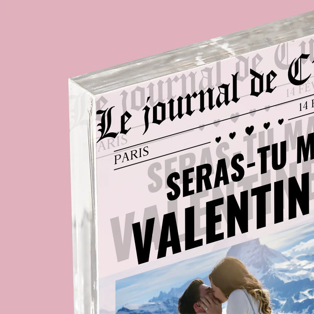 La Couverture De Magazine: Journal De La Saint-Valentin - Bloc Acrylique