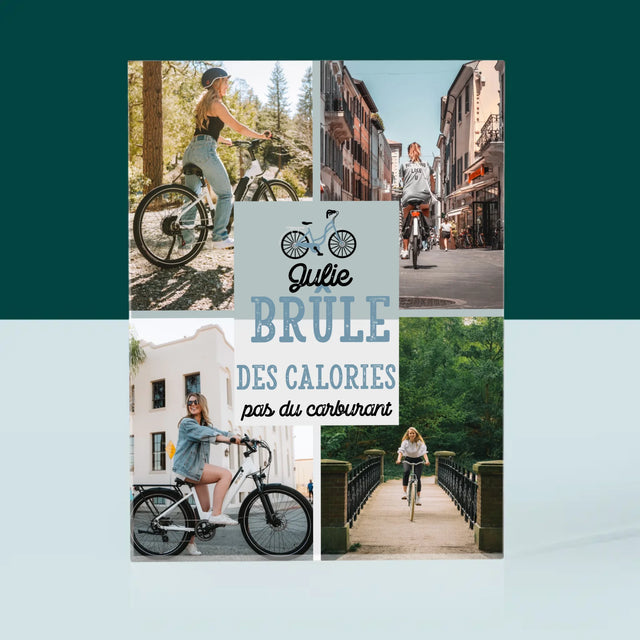 Le Collage Photo: Brûle Des Calories, Pas Du Carburant - Bloc Acrylique