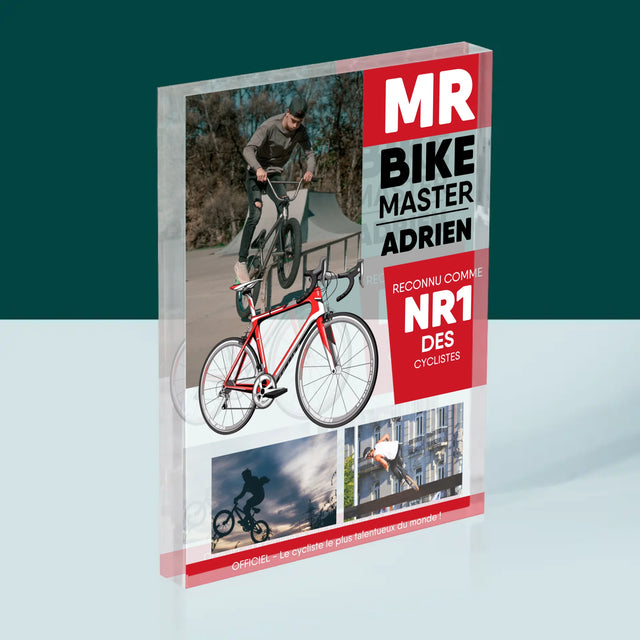 La Couverture De Magazine: Mr Bike Master - Bloc Acrylique