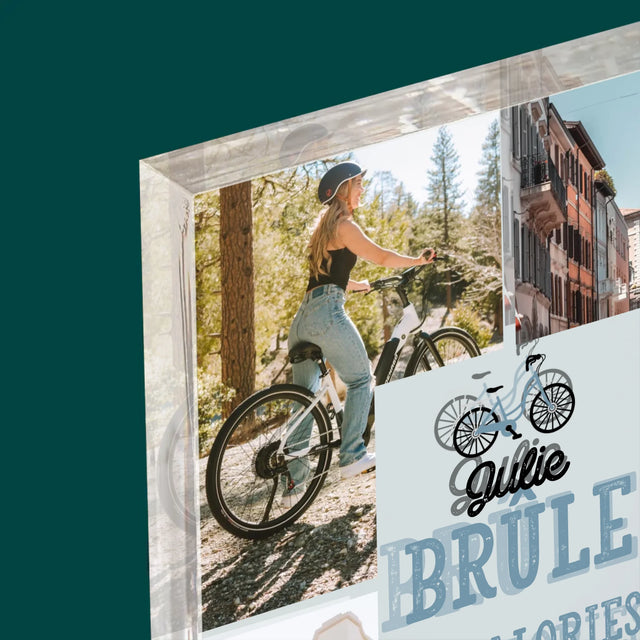 Le Collage Photo: Brûle Des Calories, Pas Du Carburant - Bloc Acrylique