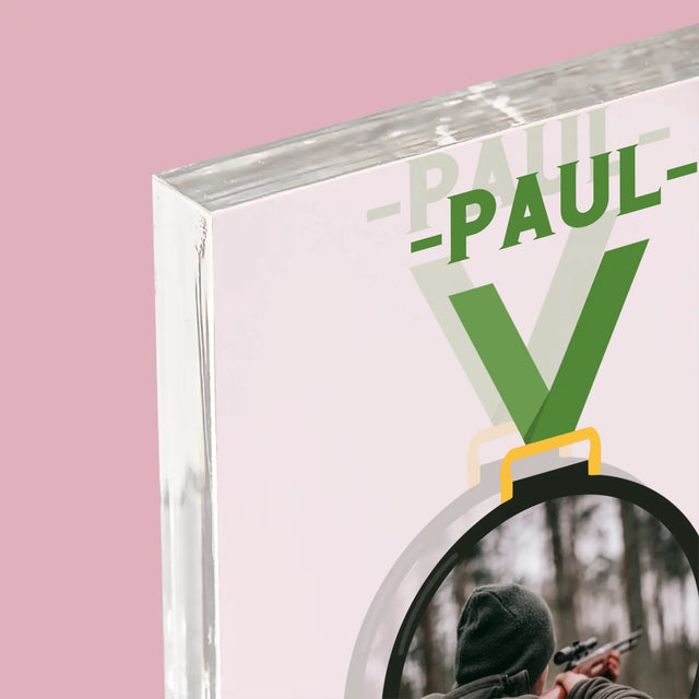 La Photo Et Un Texte: Chasseur En Or - Bloc Acrylique