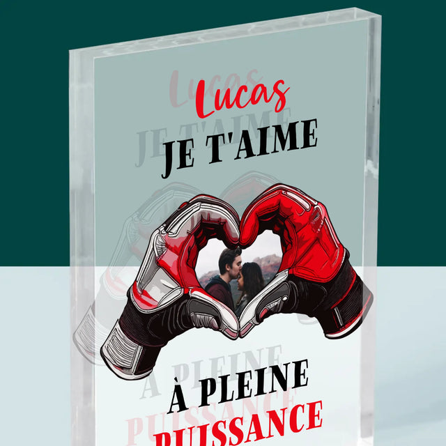 La Photo Et Un Texte: Je T'Aime À Pleine Puissance - Bloc Acrylique