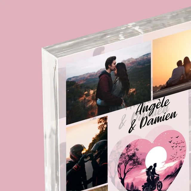 Le Collage Photo: Un Chemin Vers Le Cœur - Bloc Acrylique