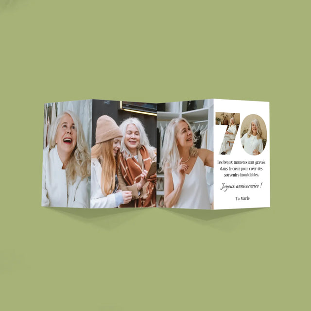 Collage Photo De Lettre: 70Ème Anniversaire - Gros Harmonica