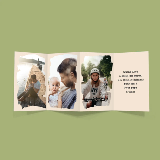 La Photo Et Un Texte: Une Carte Pour Papa - Gros Harmonica