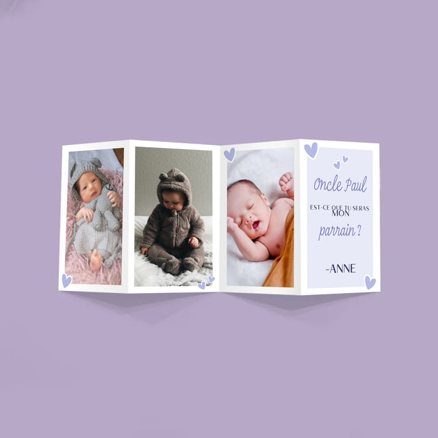 Le Collage Photo: Est-Ce Que Tu Seras Mon Parrain - Gros Harmonica