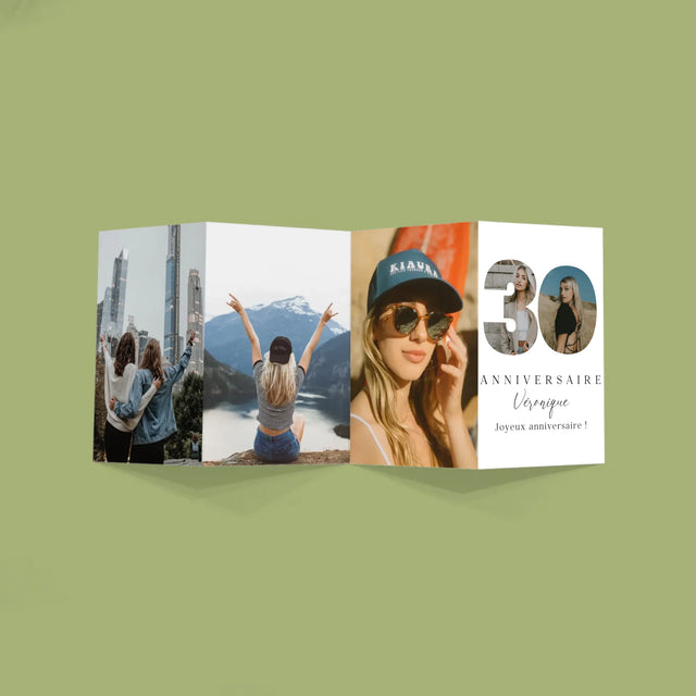 Collage Photo De Lettre: 30E Anniversaire Et Texte En Bas - Gros Harmonica