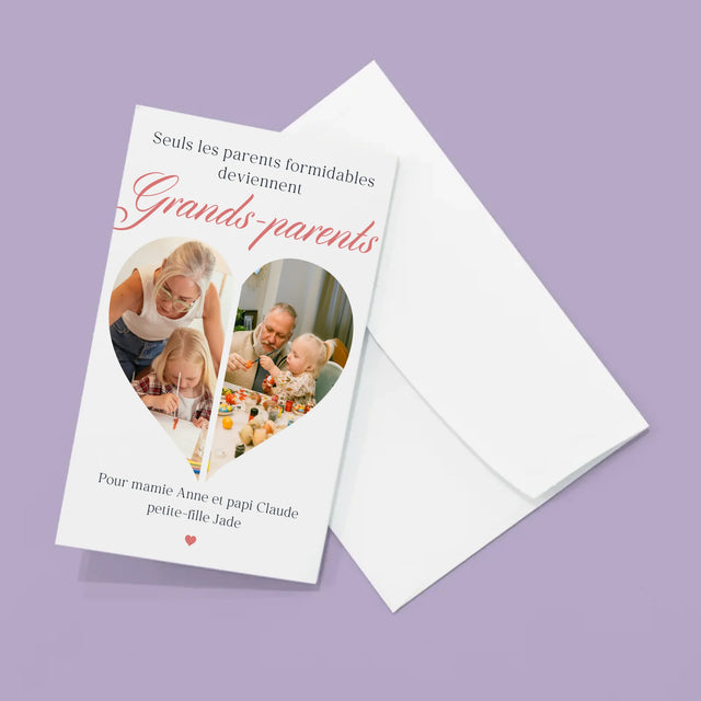 Le Collage Photo: Les Parents Formidables Deviennent Grands-Parents - Gros Harmonica