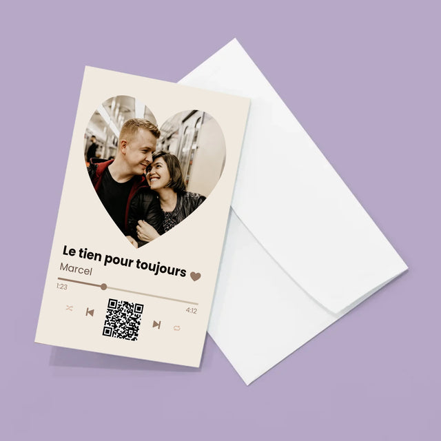 La Photo Et Un Texte: Notre Chanson Cœur Code Qr - Gros Harmonica