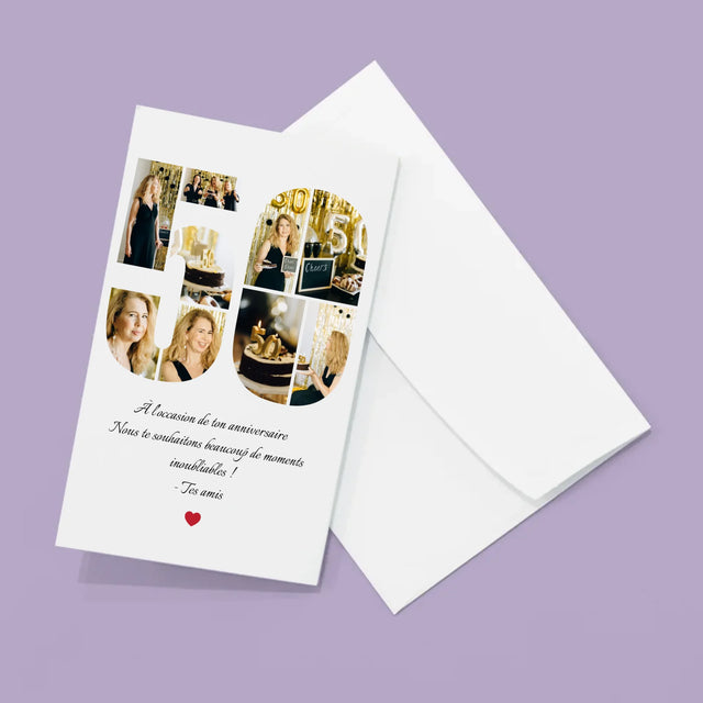 Forme Des Photos: 50 Anniversaire Vœux - Gros Harmonica