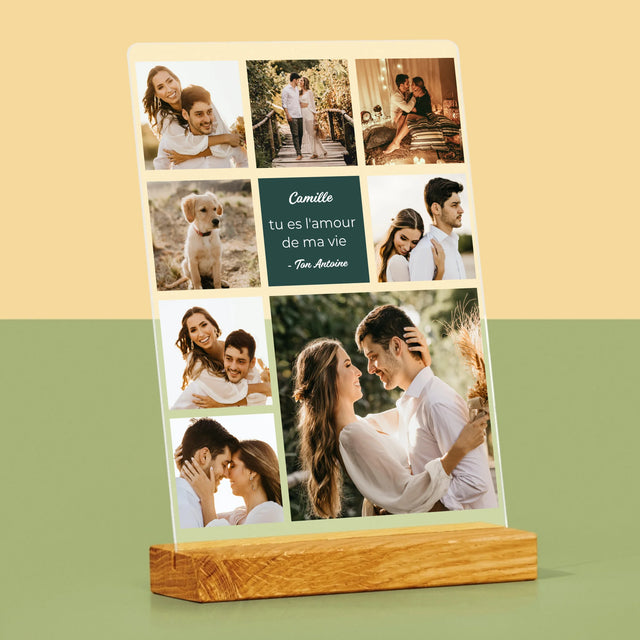 Collage Photo: Collage D'Amour - Impression Sur Verre Acrylique