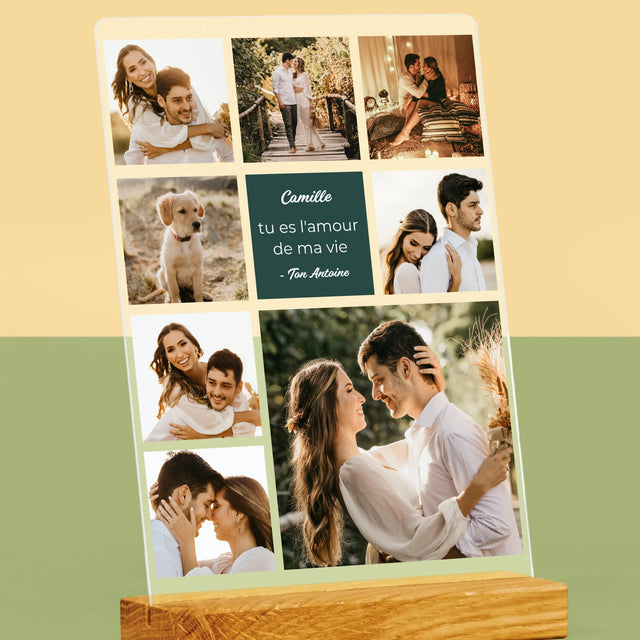 Collage Photo: Collage D'Amour - Impression Sur Verre Acrylique