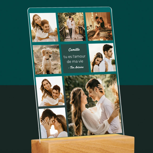 Collage Photo: Collage D'Amour - Impression Sur Verre Acrylique