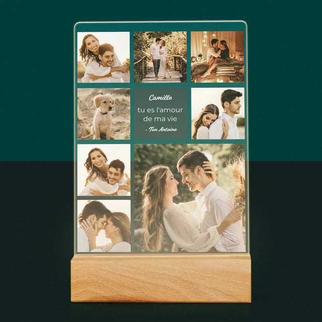 Collage Photo: Collage D'Amour - Impression Sur Verre Acrylique