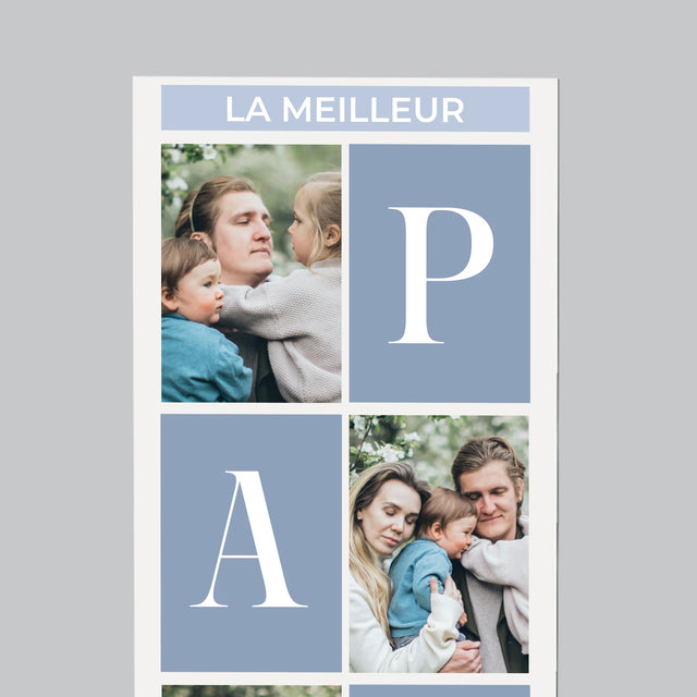 Le Collage Photo: Meilleur Collage De Papa - Aimant Pour Frigo
