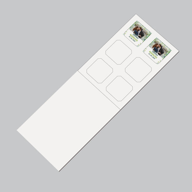 La Photo Et Un Texte: Le Remerciement De Mariage, Feuilles - Aimant Pour Frigo