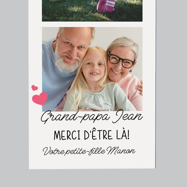 La Photo Et Un Texte: Merci Aux Grands-Parents - Aimant Pour Frigo