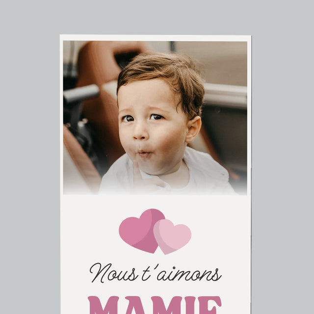 Le Collage Photo: Nous T'Aimons Mamie - Aimant Pour Frigo