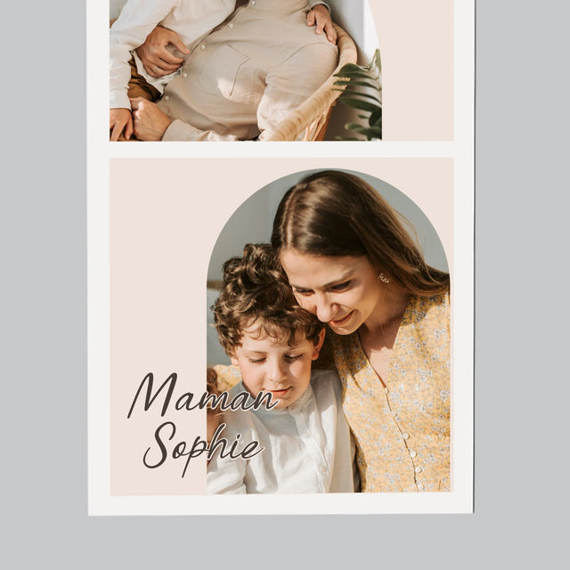 La Photo Et Un Texte: Photos De La Famille - Aimant Pour Frigo