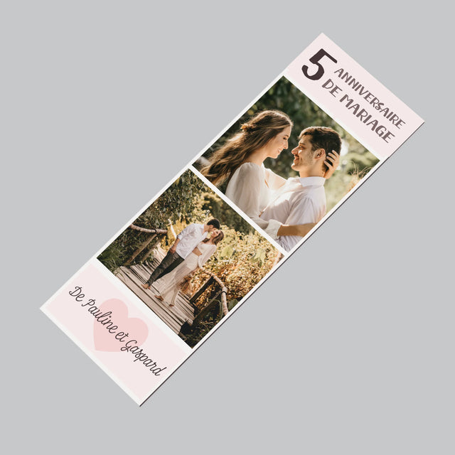 Le Collage Photo: 5Eme Anniversaire De Mariage - Aimant Pour Frigo