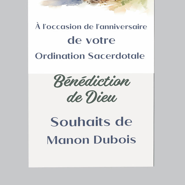 Le Prénom Et Un Texte: Anniversaire De L'Ordination Sacerdotale - Aimant Pour Frigo