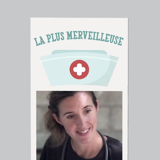Le Collage Photo: La Plus Merveilleuse Infirmière - Aimant Pour Frigo