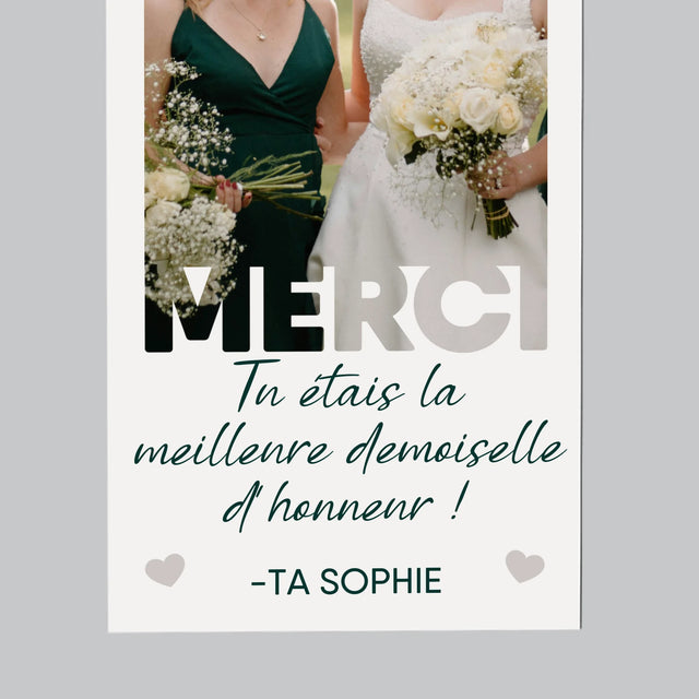 La Photo Et Un Texte: Tu Étais La Meilleure Demoiselle D'Honneur ! - Aimant Pour Frigo