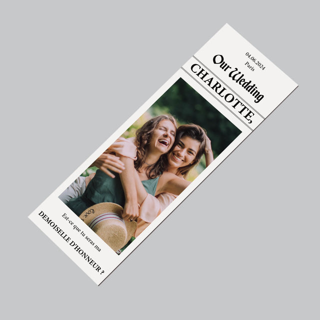 La Photo Et Un Texte: Our Wedding Demoiselle D'Honneur - Aimant Pour Frigo