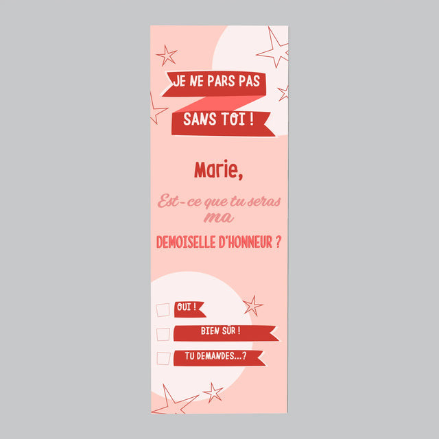 Le Prénom Et Un Texte: Je Ne Pars Pas Sans Toi - Aimant Pour Frigo